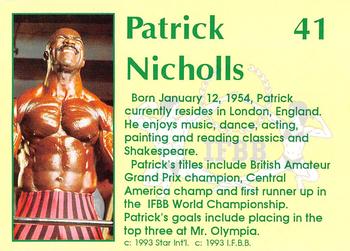 1993 Star Pro Body Builders #41 Patrick Nichols Back